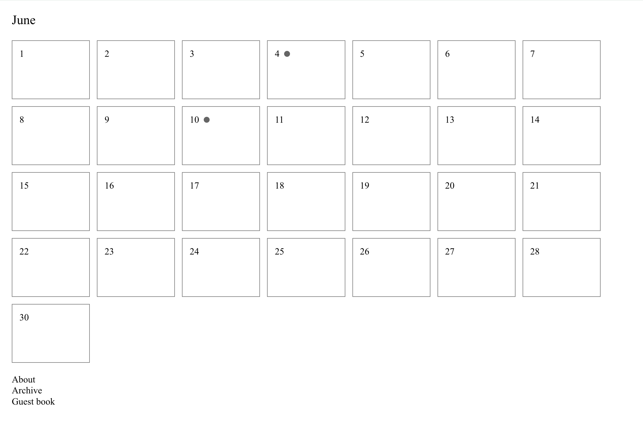 calendar